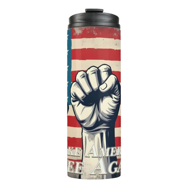 Bouteilles Isothermes Œuvre d'art Make America Free Again (Devant)