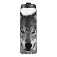 OEuvre d'oeil de loup noir et blanc