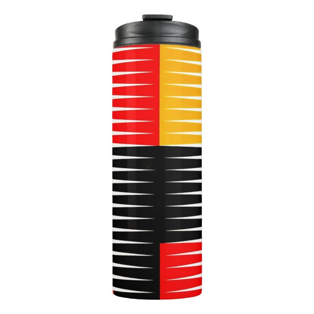 Bouteilles Isothermes OEuvre rouge, noire et jaune (Devant)