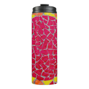 Bouteilles Isothermes OEuvre rouge, orange et jaune