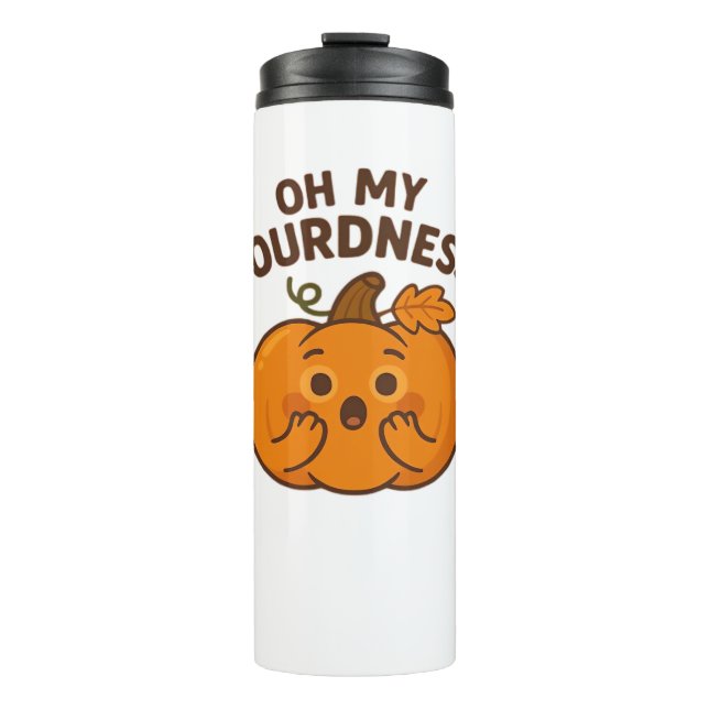 Bouteilles Isothermes Oh Ma Gourde ! - Surpris Citrouille Kawaii Art Cl (Devant)