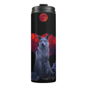 Bouteilles Isothermes Oh Wolf Moon   Tumbler à café gothique thermique