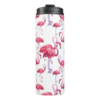 Bouteilles Isothermes Oiseau d'aquarelle de Flamant rose exotique