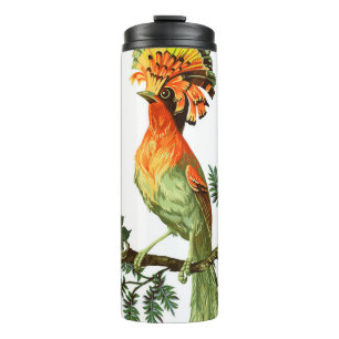 Bouteilles Isothermes Oiseau de Paradis et fleurs exotiques sur un fond