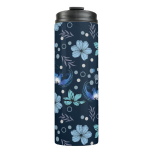 Bouteilles Isothermes Oiseaux bleus et motif sans couture à l'harmonie f