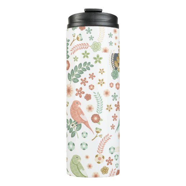 Bouteilles Isothermes Oiseaux et Branches Shabby Chic (Devant)