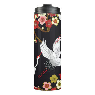 Bouteilles Isothermes Oiseaux volants : Heron de grue japonais.