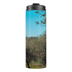 Bouteilles Isothermes Oliviers dans le paysage des Pouilles en automne.