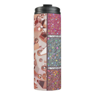 Bouteilles Isothermes Or Rose Parties scintillant Faux
