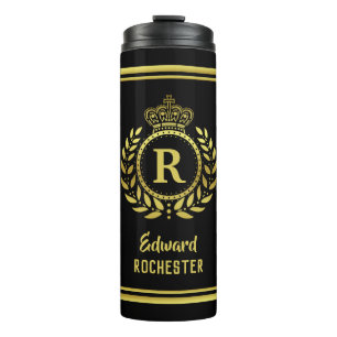 Bouteilles Isothermes Or royal de noir de guirlande de laurier de