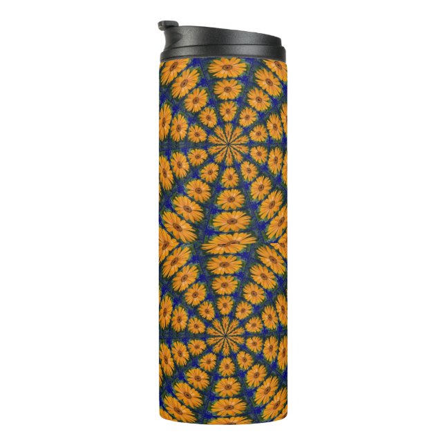 Bouteilles Isothermes Orange Africain Daisy Thermal Tumbler (Tourné sur la droite)