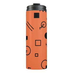 Bouteilles Isothermes Orange, fun, trendy, geometric Memphis graphic