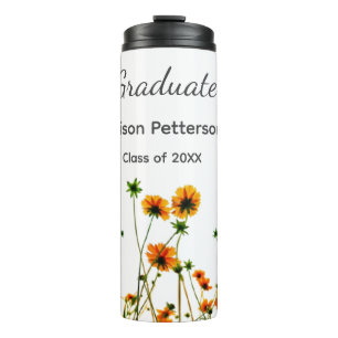 Bouteilles Isothermes Orange jaune fleur sauvage moderne graduatie rusti