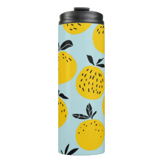 Bouteilles Isothermes Oranges Été : Motif Vintage fruité
