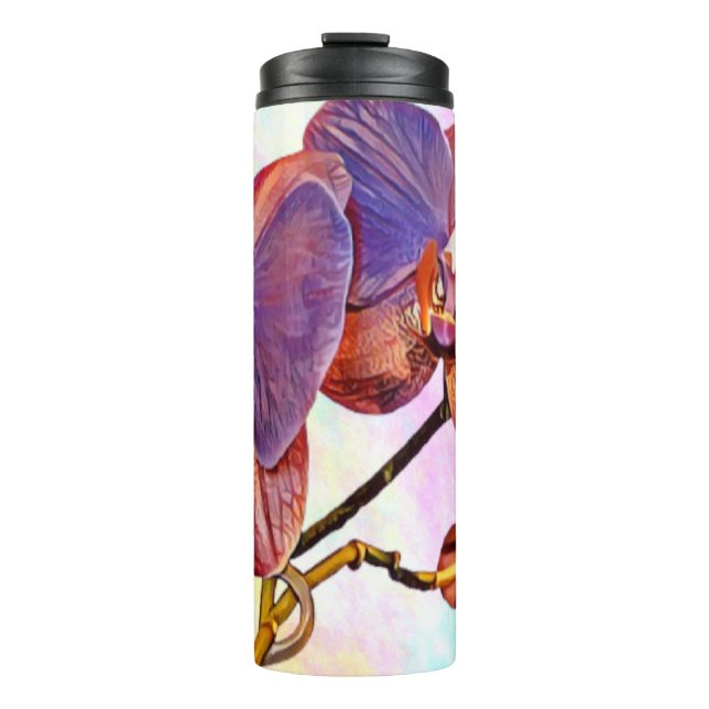 Bouteilles Isothermes orchidée violette et ambre (Devant)