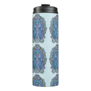 Bouteilles Isothermes Ornat bleu et design Mandala Turquoise