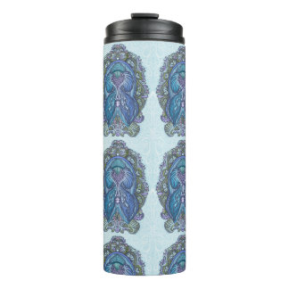 Bouteilles Isothermes Ornat bleu et design Mandala Turquoise