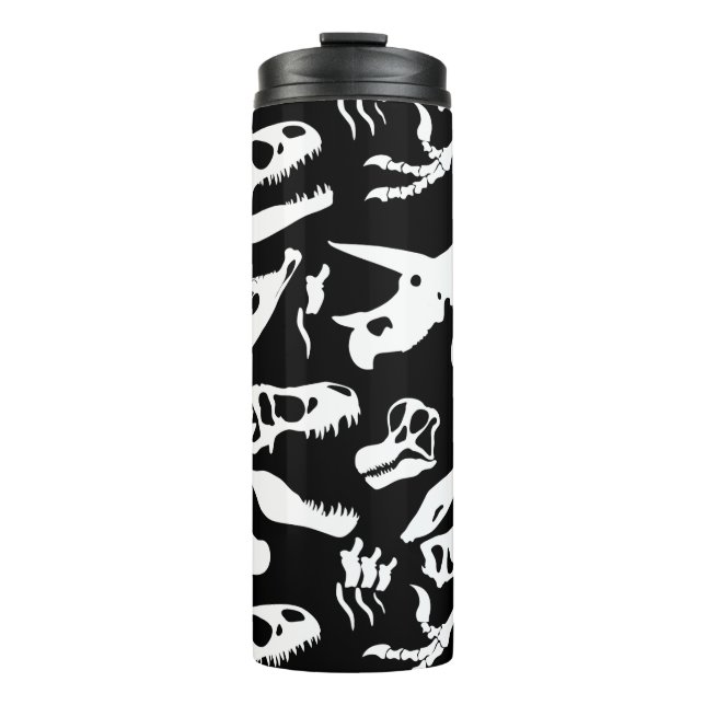 Bouteilles Isothermes Os de dinosaure (noir et blanc) (Devant)