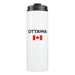 Bouteilles Isothermes Ottawa Canada Drapeau canadien couleur claire