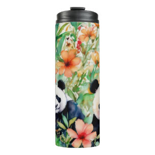 Bouteilles Isothermes Ours de panda aquarelle