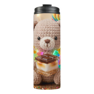 Bouteilles Isothermes Ours en peluche au crochet avec S'more personnalis