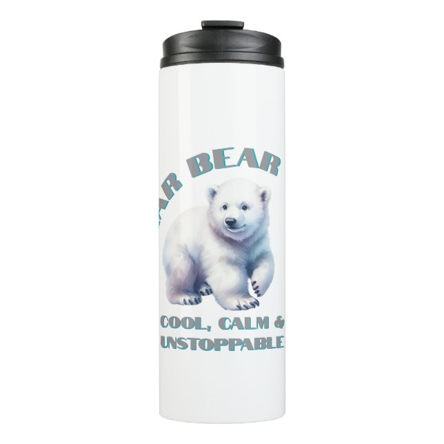 Bouteilles Isothermes Ours Polaire Cool Calme et imparable (Devant)