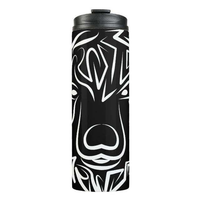 Bouteilles Isothermes Ours tribal noir et blanc (Devant)