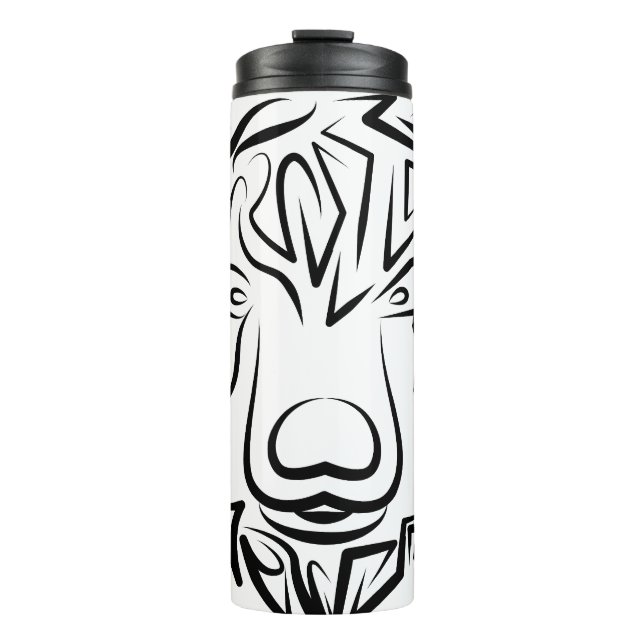 Bouteilles Isothermes Ours tribal noir et blanc (Devant)