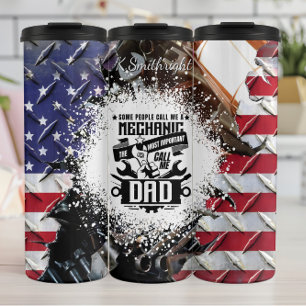 Bouteilles Isothermes Outil de drapeau américain père mécanicien