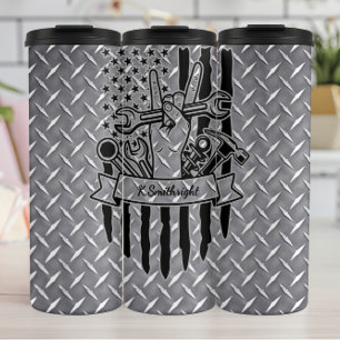 Bouteilles Isothermes Outil de mécanique de paix du drapeau américain Tu