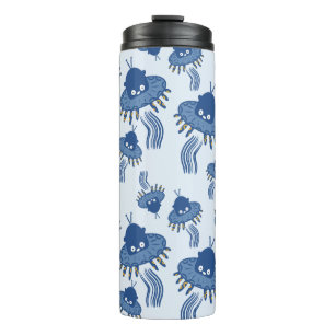 Bouteilles Isothermes OVNI octopique bleu Kawaii