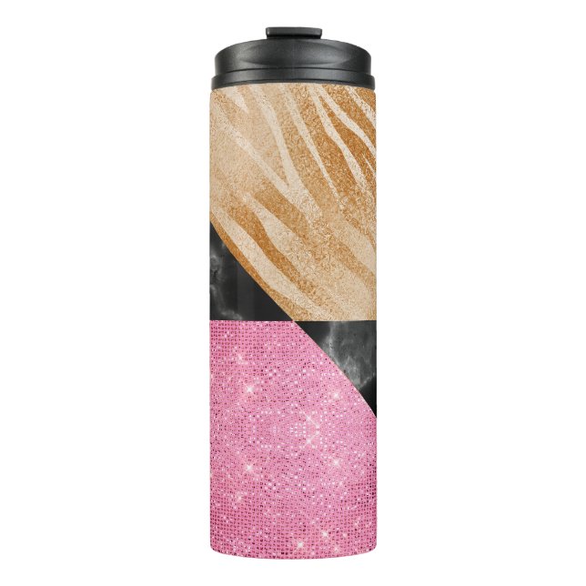 Bouteilles Isothermes Paillettes Glamour Or (Devant)