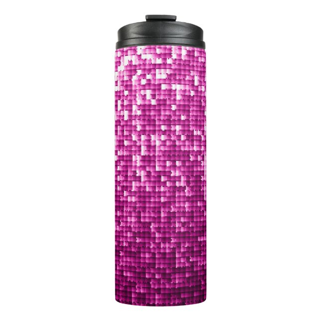 Bouteilles Isothermes Paillettes roses brillantes (Devant)
