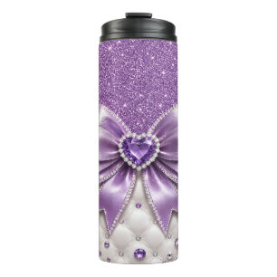 Bouteilles Isothermes Paillettes violettes et nœud