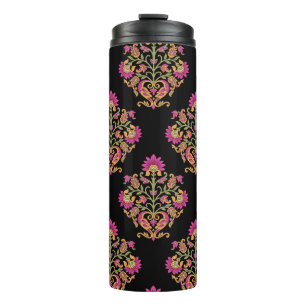 Bouteilles Isothermes Paisley floral moghol, design sans soudure.