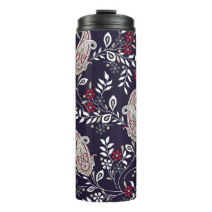 Bouteilles Isothermes Paisley indien traditionnel, motif sans soudure.