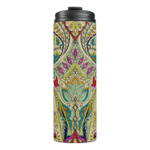 Bouteilles Isothermes Paisley motif de l'Inde, frontière bohème.