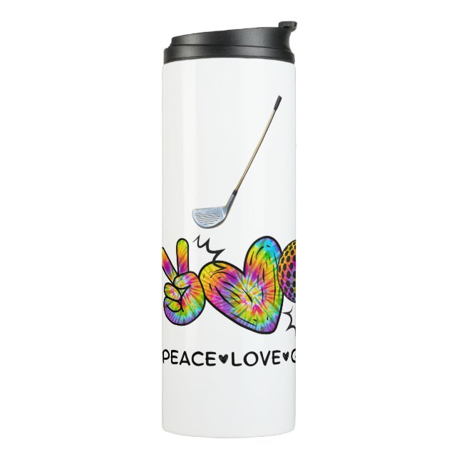 Bouteilles Isothermes Paix Amour Golf Tie-Dye (Tourné sur la gauche)