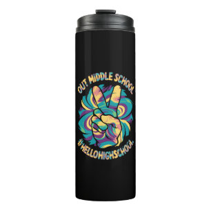 Bouteilles Isothermes Paix dehors Milieu Bonjour Lycée Tie Dye 