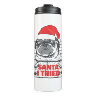 Bouteilles Isothermes Pajamas de Noël de chien d'amour Père Noël J'ai es