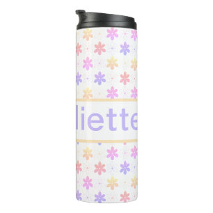 BOUTEILLES ISOTHERMES PÂLE PURPLE ROSE JAUNE JOLIE MOTIF FLEUVE