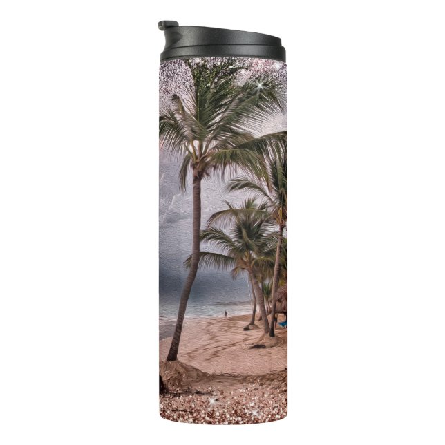Bouteilles Isothermes Palmiers paradisiaques tropicaux (Tourné sur la droite)