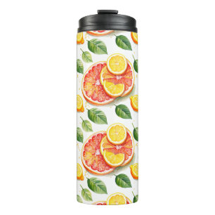 Bouteilles Isothermes Pamplemousse et citrons Aquarelle Citrus