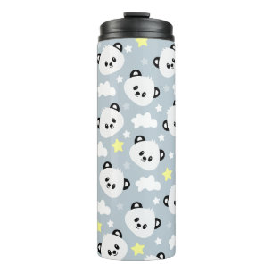 Bouteilles Isothermes Panda avec étoiles et nuages motif