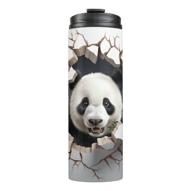 Bouteilles Isothermes Panda Cracked Hotte Art Panda Smashed Wall 3D (Devant)