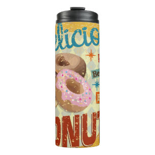 Bouteilles Isothermes Panneau métallique vintage Donuts. vintage, signe,