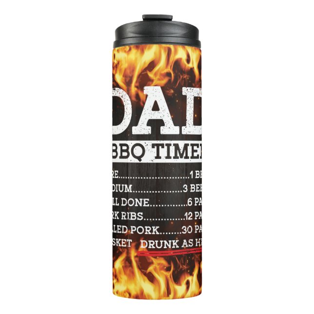 Bouteilles Isothermes Papa BBQ Timer Funny BBQ Sarcasme (Devant)