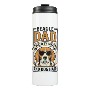 Bouteilles Isothermes Papa Beagle alimenté par le café et le maillot de