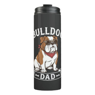 Bouteilles Isothermes Papa Bouledogue Chien Lunettes de soleil Bandana