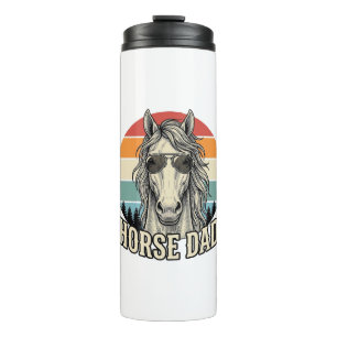 Bouteilles Isothermes Papa Cheval Gravure Vintage Coucher de Soleil Desi